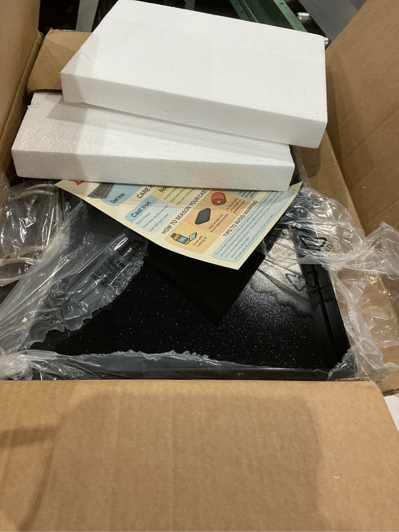 Condition photo showing Good Condition for utheer 25" x 16" nano-ceramic nonstick griddle for gas & charcoal grills – universal flat top with grease groove, reinforced ridges & high sidewalls, perfect for healthy cooking, parties & camping 25" x 16" x 2.6"
