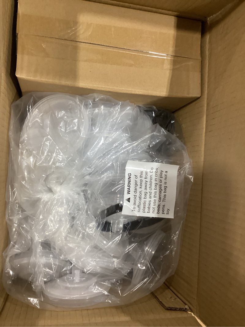 Condition photo showing Good Condition for aeropro tools disposable paint cups liners and lid system, 50 pack 22 ounce (650ml) kit for spray gun - 50 liners, 50 lids with strainer, 1 hard cup with retainer ring, 20 plugs, 2 adapters 22 oz (standard)