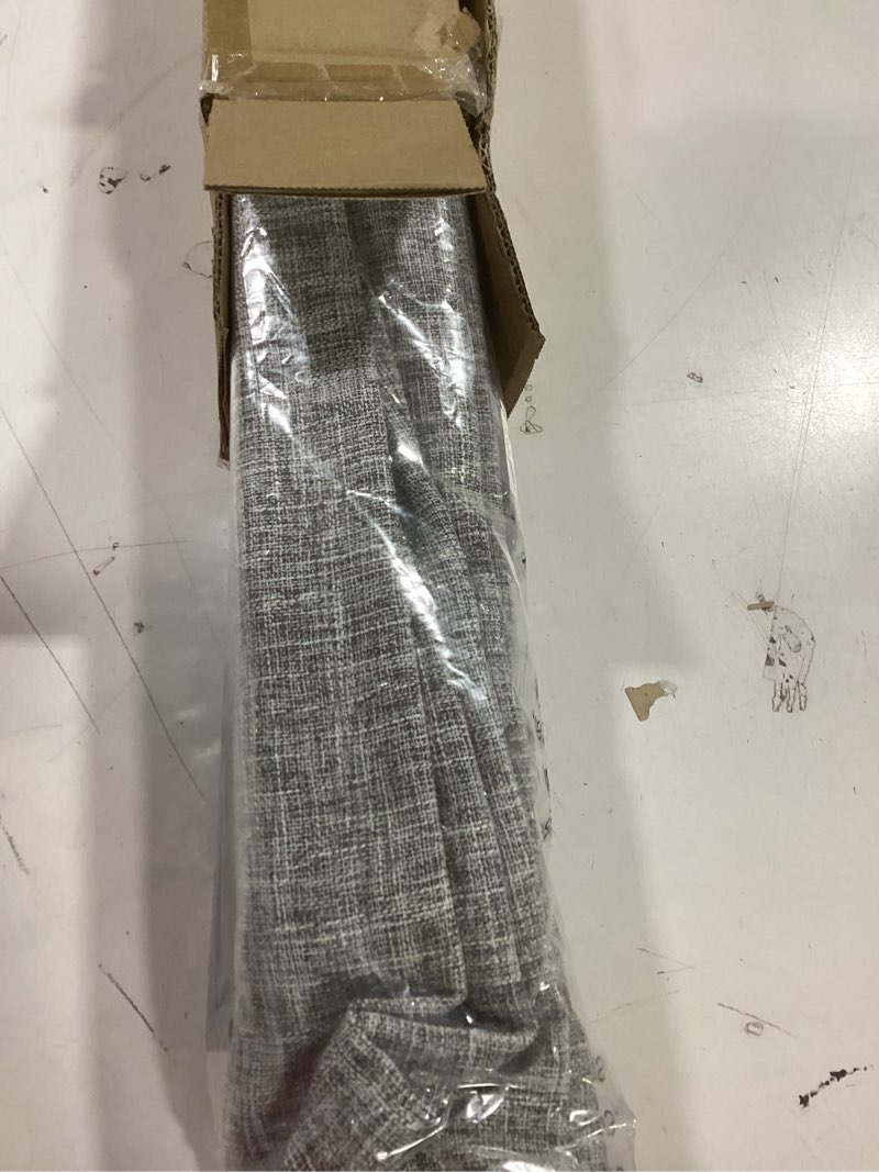 Condition photo showing Good Condition for no Drill Cordless Roman Shades for Windows, 25" W × 64" H - Light Filtering - Linen - Grey Light Filtering - Linen - Grey 25" W × 64" H