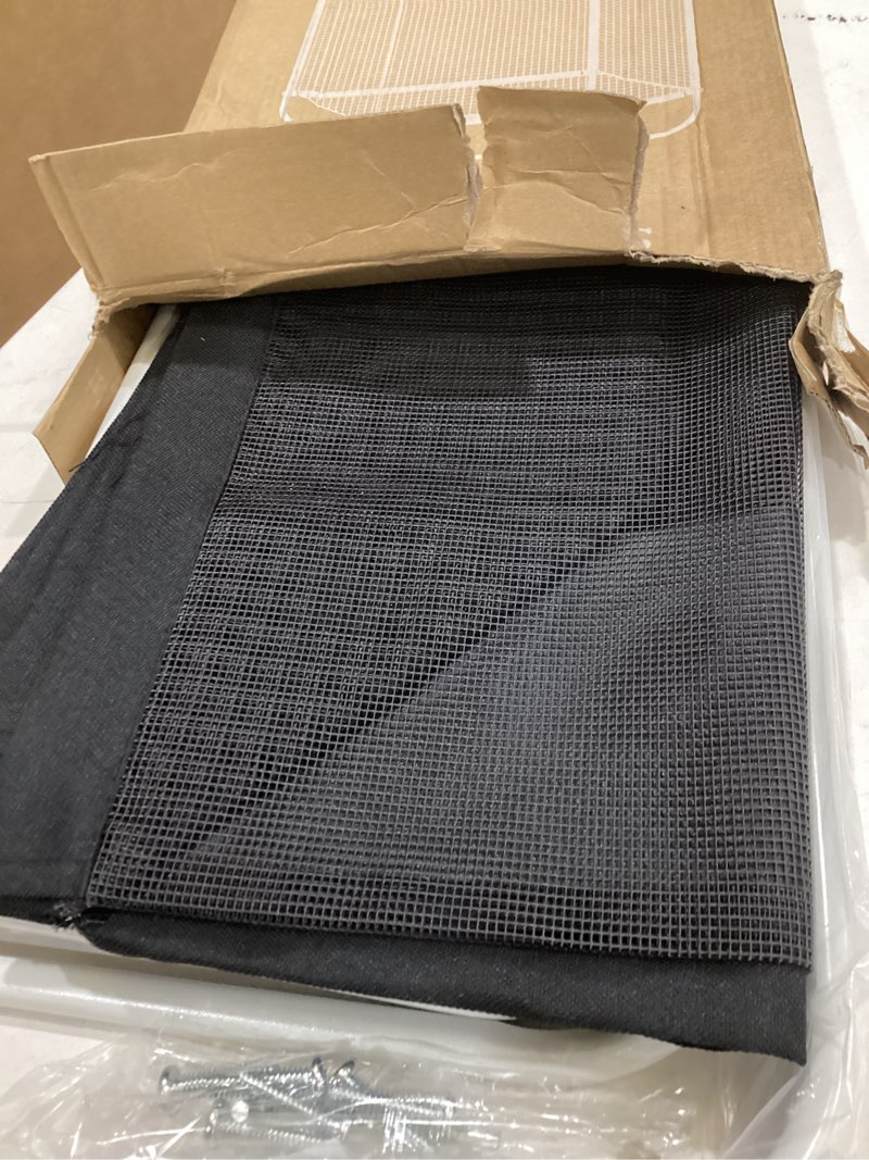 Condition photo showing As Is for sto sto laundry hamper, 75l laundry basket with vinyl mesh bag, lightweight portable dirty clothes hamper, laundry bin with metal frame for laundry room, bedroom, closet and dorm, black mesh
