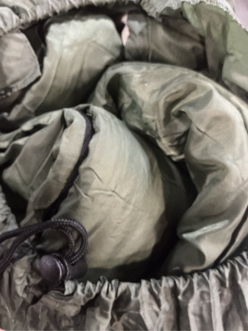 Condition photo showing New/Like New for Green 2 person sleeping bag (unknown size)(similar to stock photo)