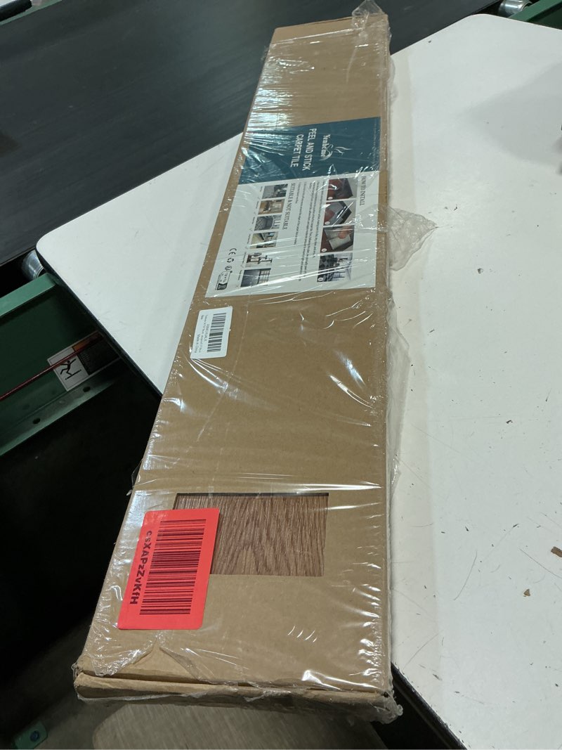Condition photo showing New/Like New for self adhesive vinyl flooring peel and stick floor tiles 12"x12" waterproof scratch resistant brown wood flooring plank for bathroom kitchen renters apartment home décor 3pcs 3 sq.ft coverage yenhome 3 tiles(12"x12") brown 3