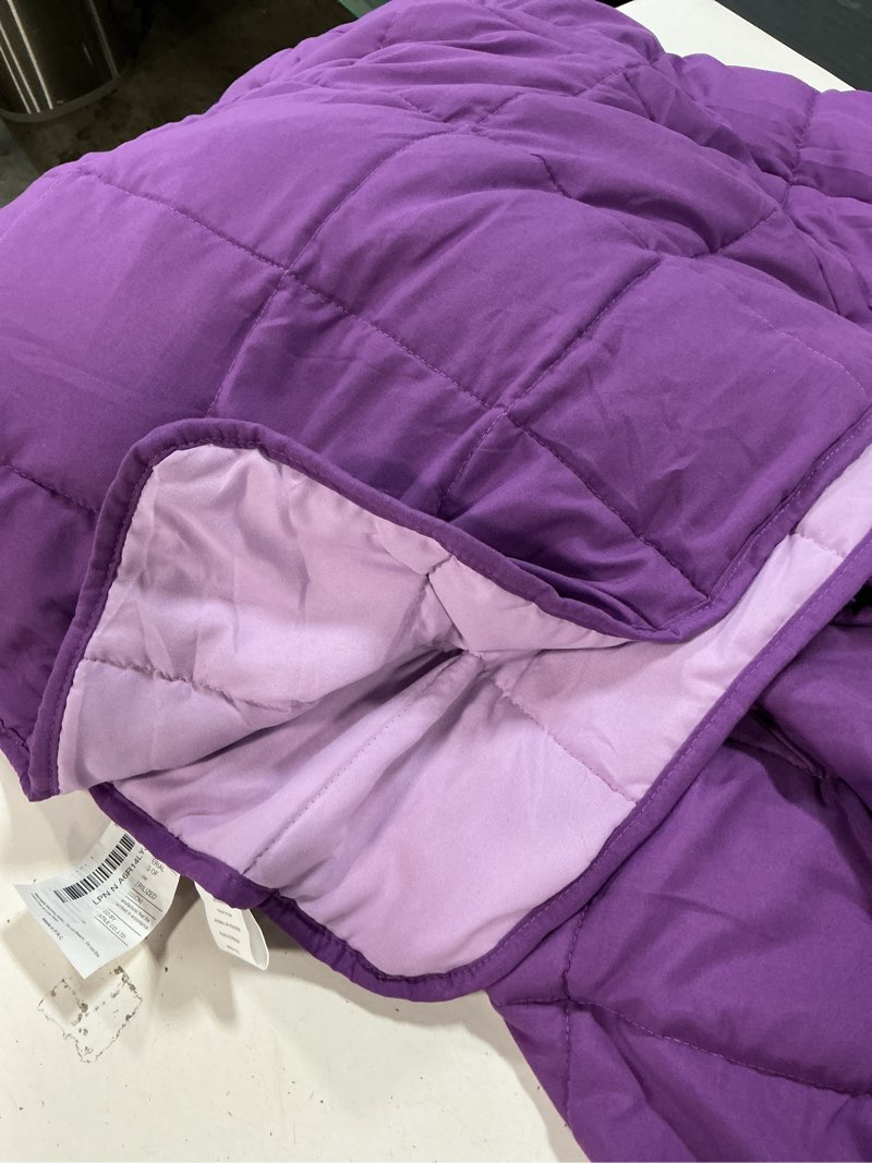 Condition photo showing Good Condition for yescool Weighted Blanket for Adults (20 Lbs, 60”X 80”, Purple) Heavy Thick Bed Blanket Queen/Full Size for Sleeping Perfect for 190-210 Lbs, Cozy Gifts for Women, Machine Washable Purple 60X80-20 lbs
