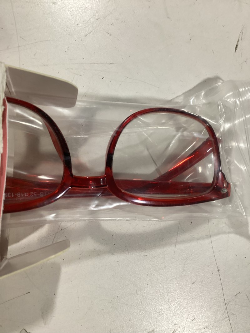 Condition photo showing New/Like New for novivon reading glasses for women, blue light blocking readers, computer eye glasses, cheaters red 2.25 x