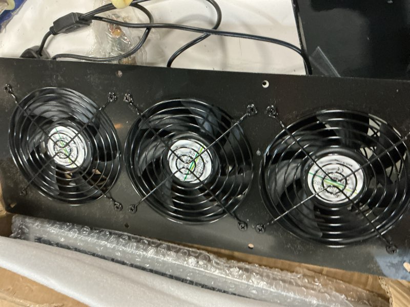 Condition photo showing Good Condition for fanspex solar 3 fan kit, waterproofed solar powered fans for outdoor chicken coop, greenhouse & shed intake or exhaust air