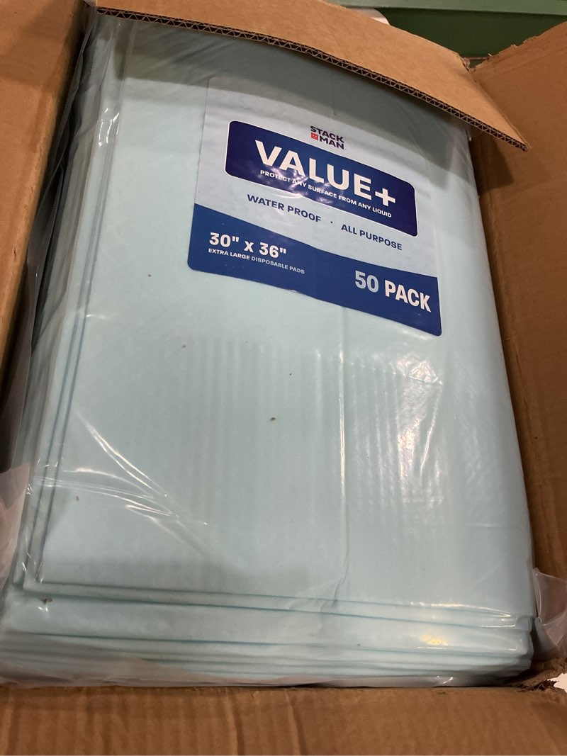 Condition photo showing New/Like New for Chucks Pads Disposable Adult Underpads [100-Pack] 30"x36" XXL Extra-Large Super-Absorbent Incontinence Bed Pads – Mattress Protector Pee Pads for Adults, Kids & Pets – Bed Protection & Training 30" x 36"
