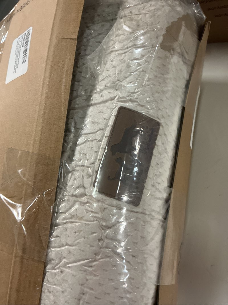 Condition photo showing Good Condition for cozy kiss dog stairs for small dogs 15.7" h, 4-step sturdy foam dog steps for couch and bed, curved pet stairs for puppy and older cat, doggie ladder with washable cover, 15.7x28.3x15.7 inch, beige beige 4 4 step (15.7x28.3x15.7 inch)