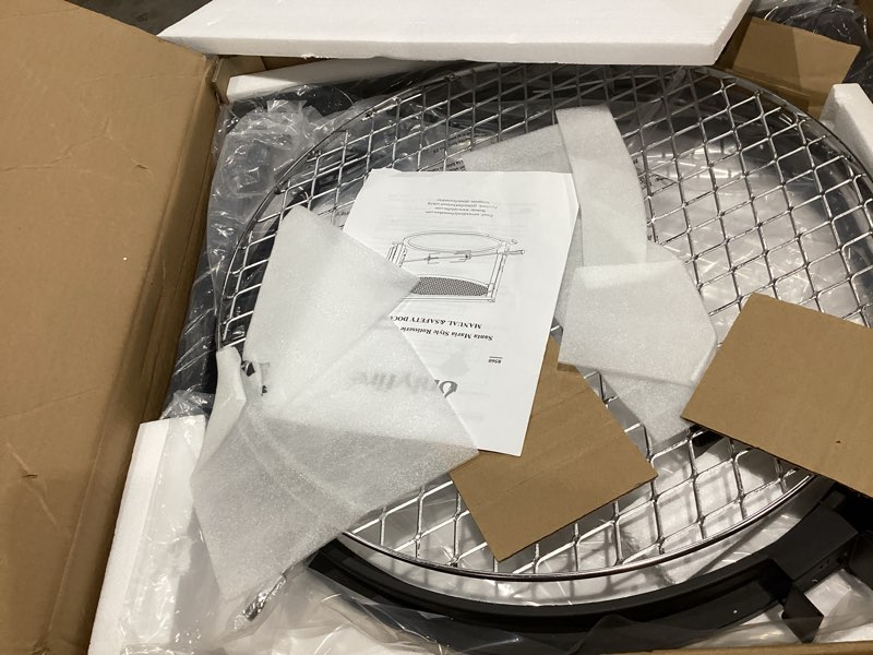 Condition photo showing New/Like New for only fire santa-maria style grill rotisserie system adjustable cooking grate attachment for weber 22 inch kettle grills - global patent