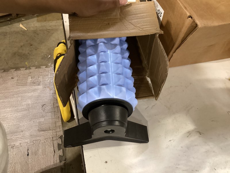 Condition photo showing Good Condition for new upgrade bracket foam roller with stand for back leg pain, 21 inch firm deep tissue muscle massager for sore muscles (blue)