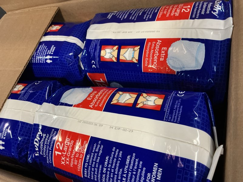 Condition photo showing New/Like New for livdry adult xxl incontinence underwear, extra comfort absorbency, leak protection, xx-large, 48-pack xx-large (48 count)