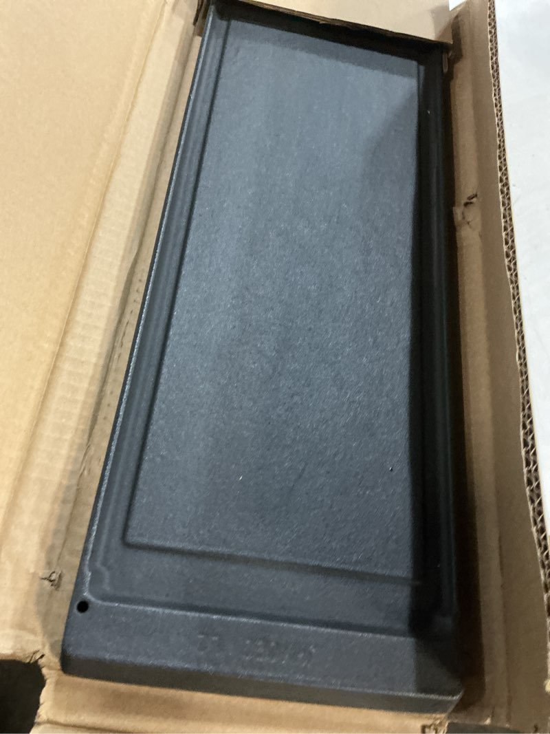 Condition photo showing New/Like New for DG61-00859A Griddle Replacement Parts for Samsung Stove Parts Top Griddle Plate Samsung Gas Range Reversible Cast Iron Center Griddle Flat Top Pan NX58H5600SS NX58F5500SS DG61-00563A 1 Pack