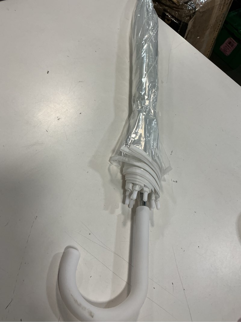 Condition photo showing Good Condition for Adult Clear Bubble Umbrella with Dome Canopy and Lightweight Wind and Rain Protection White 52 Inch Arc