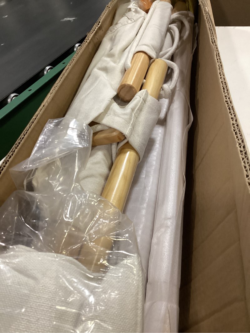 Condition photo showing Good Condition for FUNLIO Montessori Wooden Swing Set for Toddlers 6-36 Months, Foldable Indoor Baby Swing Set of Durable Pine, Portable with 4 Sandbags &Extension Straps, Toddler Swing for Indoor/Outdoor Classic Natural Wooden Swing Set