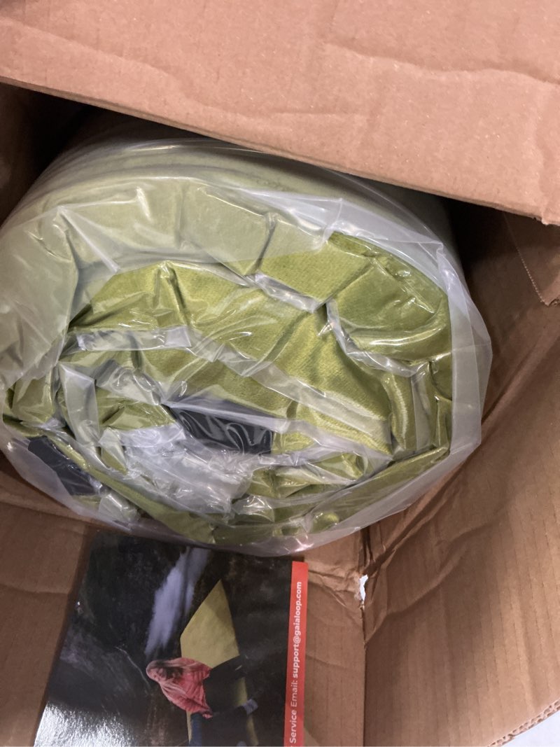 Condition photo showing Good Condition for 3 inch memory foam camping mattress, dual layer thick sleeping camp pad for car tent cot, roll-up portable glamping floor bed for guests sleepover avocado green single: 75*30*3"