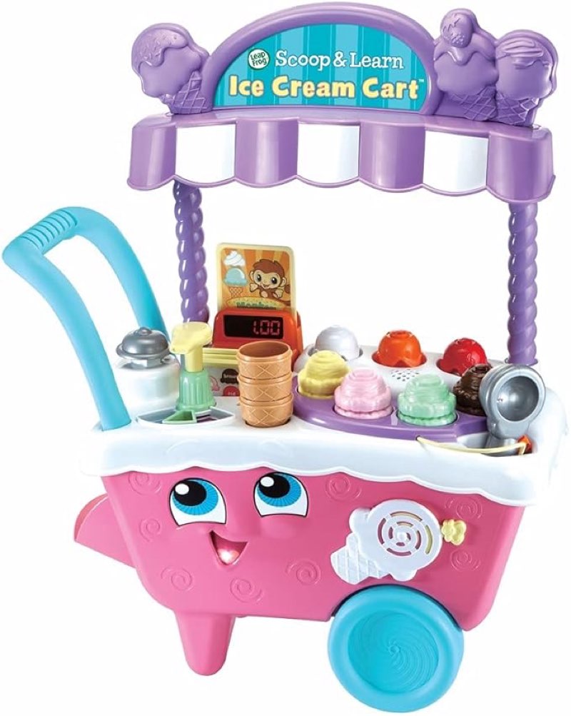 leapfrog 600753 scoop & learn ice cream cart, pink