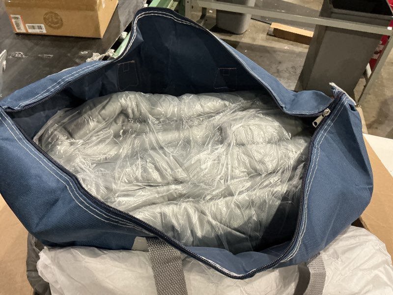Condition photo showing Good Condition for king size weighted blanket 45lb(88 inch x104 inch , double-sided), warm short plush and cool tencel fabric reversible weighted blanket for all season use, king size for couple - carry bag included king | 88''x104'' - 45lbs grey
