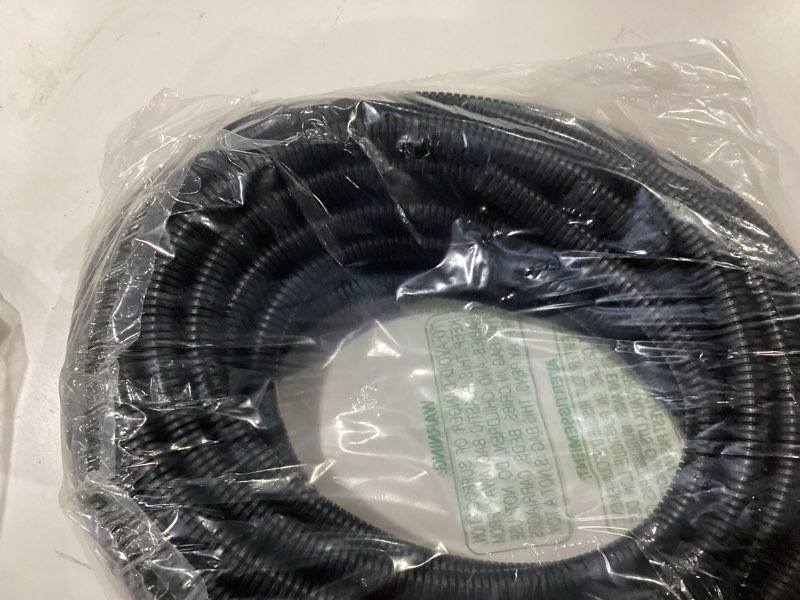 Condition photo showing Good Condition for 50 FT Wire Loom 1/2 Inch, Split Wire Loom Tubing Wire Conduit, Wire Protector Tubing – Black