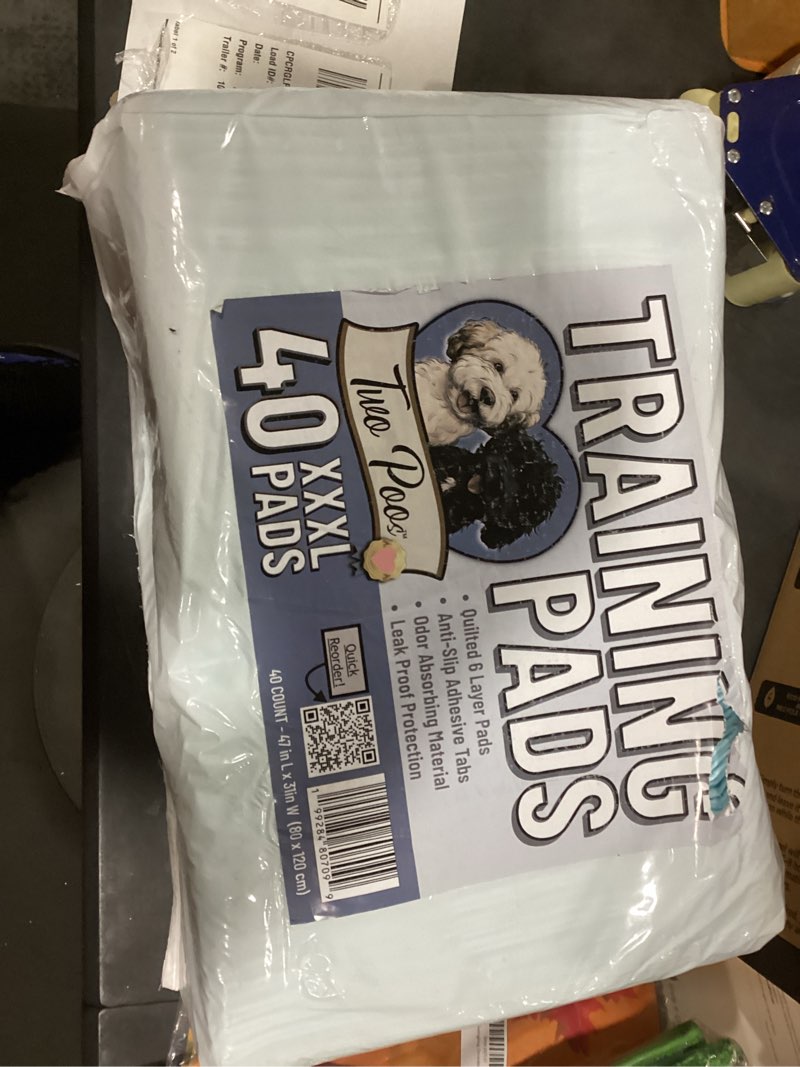 Condition photo showing New/Like New for XXXXL Puppy Pee Pads for Dogs 36"x51" 40 Count, Extra Large Dog Pee Pads, Leak-Proof & Super Absorbent Dog Pee Pads, Thicken Disposable Potty Pads Puppy Training Pads for Cats Rabbits
