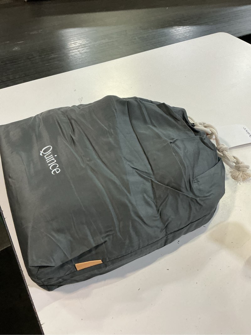 Condition photo showing Good Condition for solid: natural chambray color: charcoal(size queen)