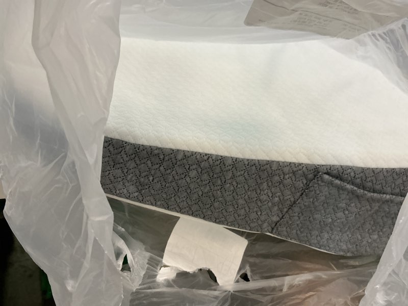 Condition photo showing Good Condition for wedge pillow for sleeping & resting, 24"x24"x7.5" memory foam cushion with grey white patterned polyester cover, ideal for bedroom & living room – comfortable support for adults grey & white 7.5 inch