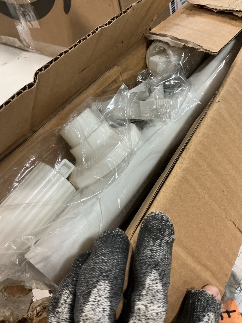 Condition photo showing Good Condition for Shower Curtain Rod 31-80 in Adjustable Curtain Rod No Drilling Tension Shower Rod Stainless Steel for Bathroom Room Divider, White White 31"-80"