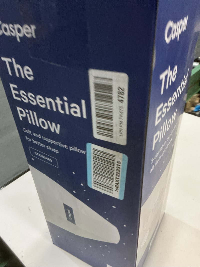 Condition photo showing New/Like New for Casper Sleep Essential Pillow for Sleeping, Standard, White Standard Essential Pillow Single Pack