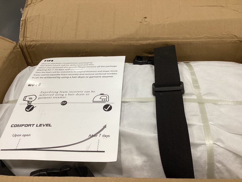 Condition photo showing Good Condition for 10" futon mattress queen size,futons sofa couch bed with straps, thick corduroy floor mattress for adults, roll up folding mattress shredded foam filling, medium firm (black, queen) black queen (10 inches)