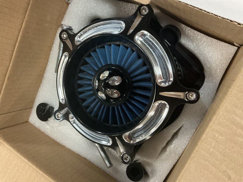 Condition photo showing Good Condition for motorcyle air cleaner filter fit for harley touring street glide road king electra tri trike softail dyna sportster xl1200 883 (c for touring 08-16,softail 16-17,trike 08-16)