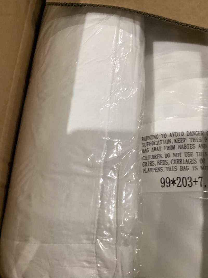 Condition photo showing As Is for Twin XL Mattress Topper, 4.5 Inch Memory Foam Mattress Topper for Back Pain & Pressure Relief - 2.5" Cooling Memory Foam Soft and Supportive + 2" Pillow Top Mattress Pad Cover, with 8-21" Deep Pocket White Twin XL