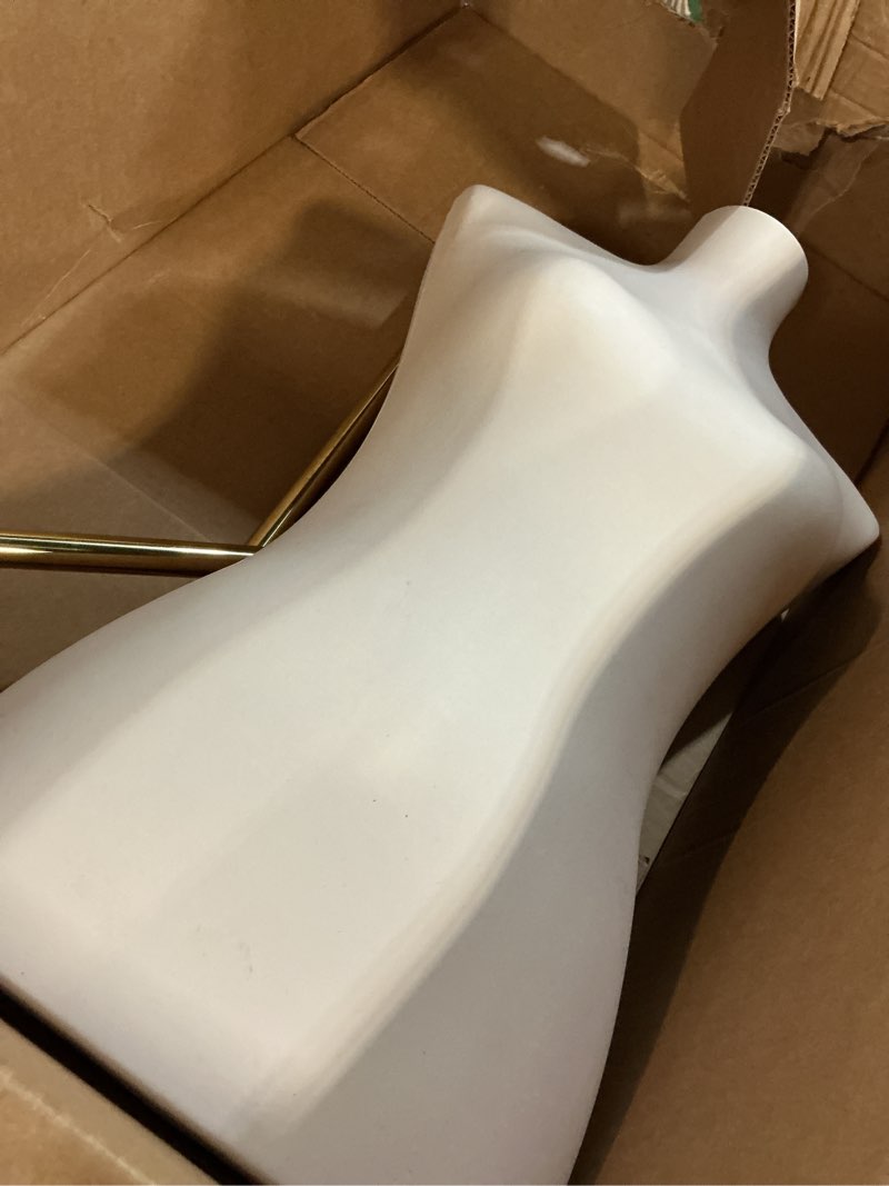 Condition photo showing Good Condition for (Similar)SHAREWIN Female Mannequin Torso Women Dress Forms for Sewing Manicanequin Body High Stability Gold Metal Stand for Clothing Dress Jewelry Display Adjustable Height 50”-70” Thin Body