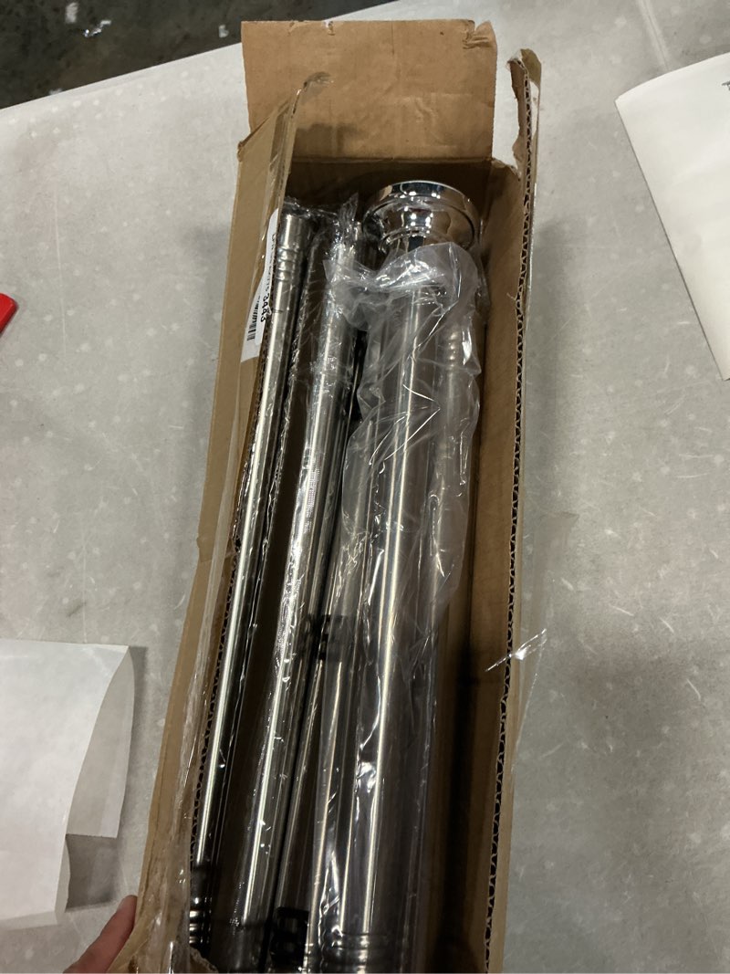 Condition photo showing New/Like New for ausemku shower curtain rod tension - 32-80 inch never rust non-slip spring tension curtain rod no drilling stainless steel curtain rod use bathroom kitchen?silver? silver 32-80 in