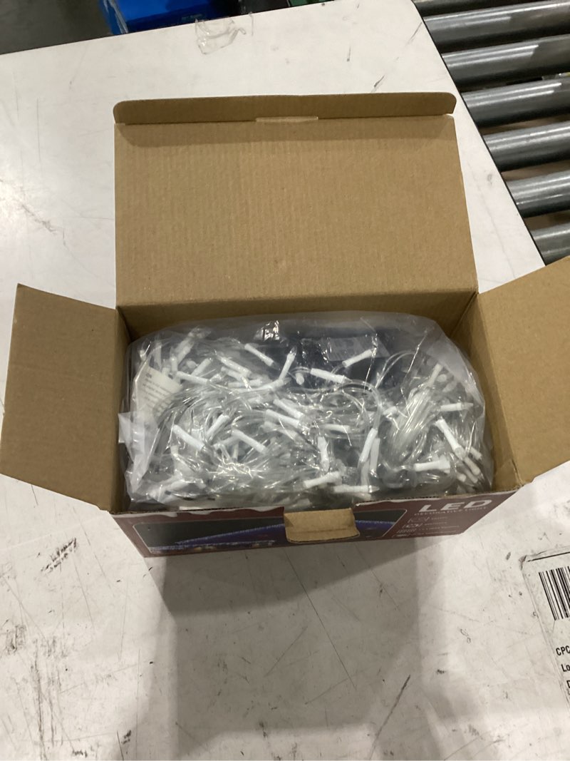 Condition photo showing New/Like New for 670 led christmas lights with 148drops, 66ft 12 modes hanging ice string lights with timer dimmable & waterproof, plug-in fairy lights for indoor holiday wedding christmas decorations blue & coolwhite blue & cool white 670 led 66 ft with 148 drops