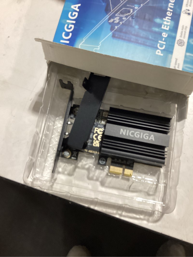 Condition photo showing As Is for 10g base-t pci-e4.0 x1 network card, marvell aqc113 controller, nicgiga 10gb ethernet adapter support wol, 10gbe rj45 port nic card, windows10/11/windows server/linux aqc113-x1