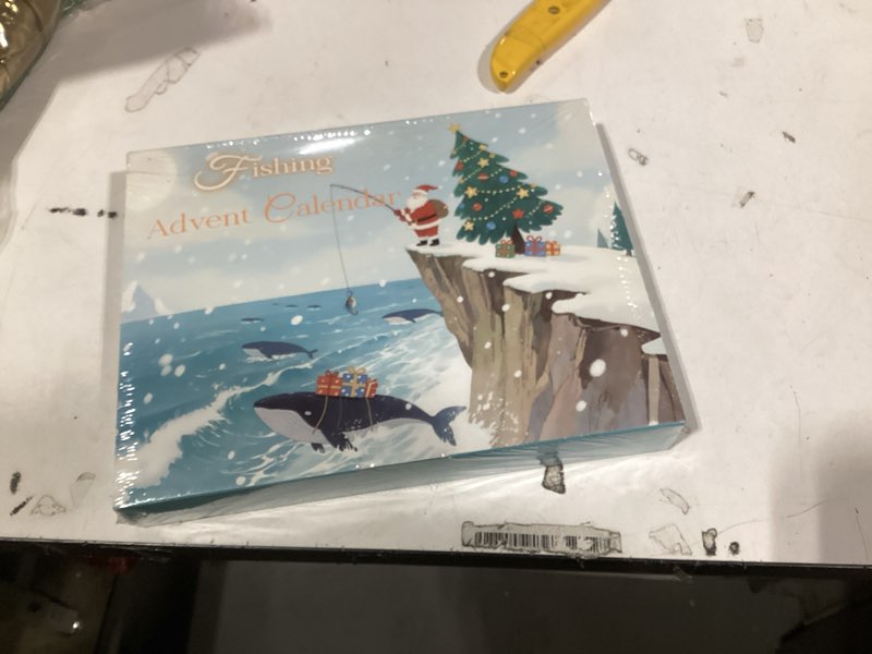 Condition photo showing New/Like New for Fishing Advent Calendar 2025, Fishing Lure Advent Calendar 2025, 24 Days Christmas Advent Calendar for Adults, Men, Father, Granpa