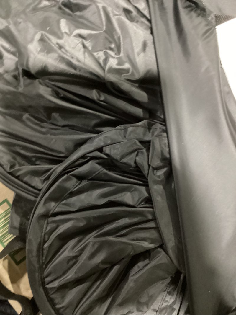 Condition photo showing As Is for guard shield round tarp waterproof heavy duty black 15 feet cover outdoor inflatable pool ground cloth tarps for under pool black diameter: 15 feet