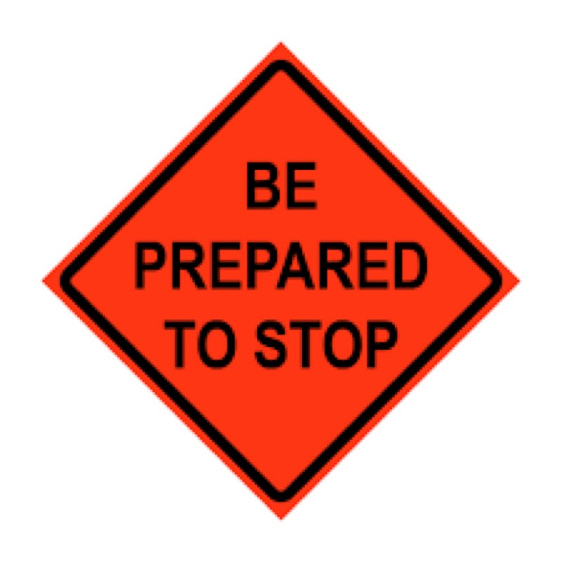 roll-up sign-48" superbright-one lane road