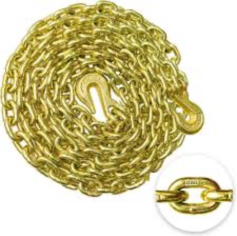Trailer Chains with Hooks 5/16 Chain Tow Chain G80 Transport Binder Chain Extension 25Ft Log Chain 4