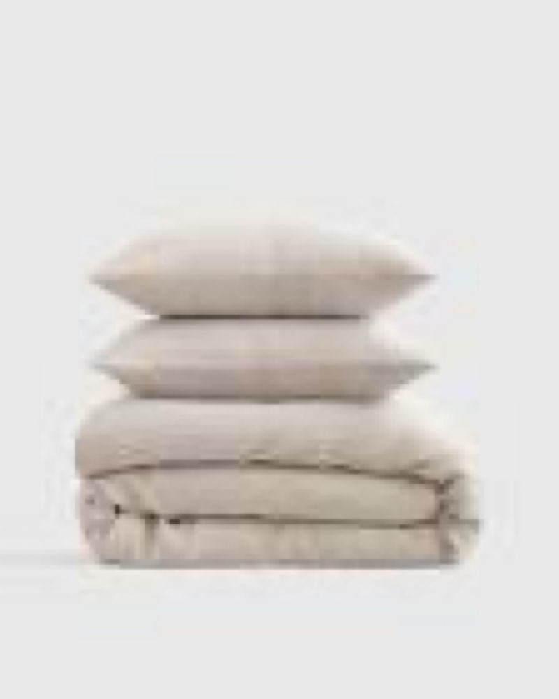 quince european duvet linen chambray and cover set of 3,king