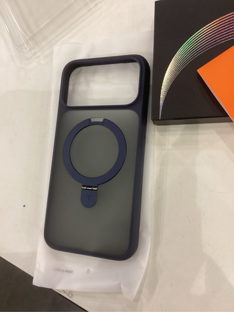 Condition photo showing Good Condition for TORRAS Ostand Magnetic for iPhone 17 Pro Max Case, Fit for MagSafe, Military Grade Drop Tested, Camera Control,Built-in Stand, Translucent Slim Soft Edge Case for iPhone 17 Pro Max 6.9", Deep Blue Blue iPhone 17 Pro Max