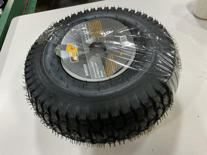 Condition photo showing Good Condition for sunbelt 15-in x 6-in-6 in front wheel for riding mower/tractor