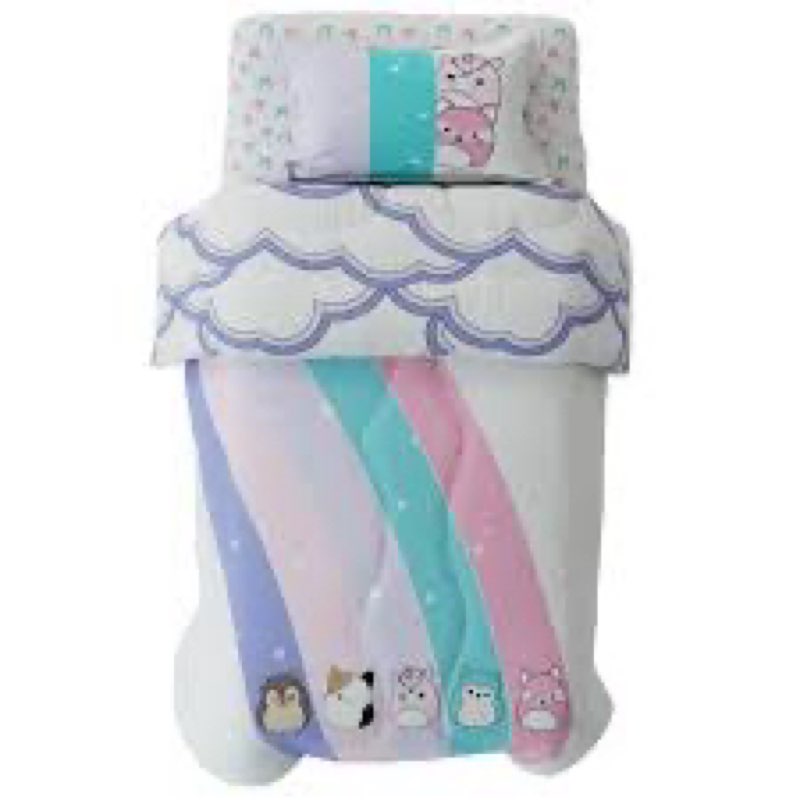 Franco Squishmallows Luxury Bedding Super Soft Premium Comforter with Sham, 3 Piece Twin Size, 100% 