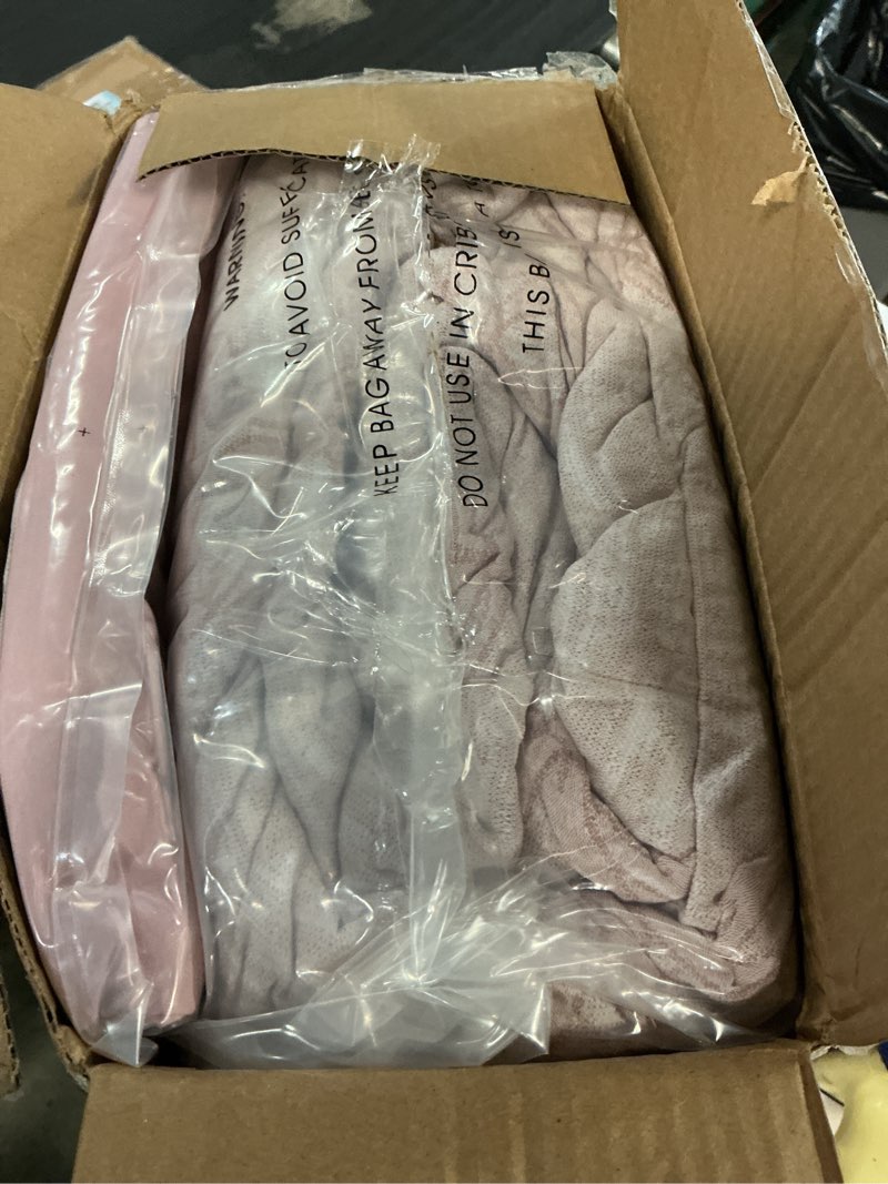 Condition photo showing New/Like New for twin comforter set with sheets for girls-5 pieces twin bedding sets with pink comforter, sheets, pillowcase & sham for kids (pink diamond, 66" x 86") pink diamond twin(66"x 86")-5 pieces