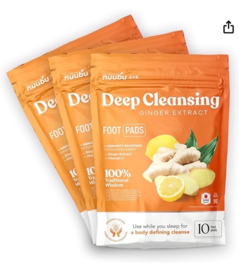 Ginger Deep Cleansing Foot Pads for Better Sleep & Foot Care | Premium Japanese Organic Feet Pads with Ginger Powder (30 Pc)