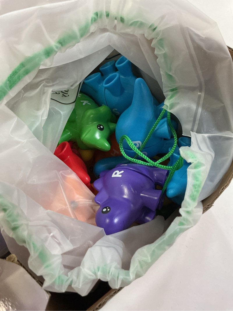 Condition photo showing New/Like New for walenty 26pcs dinosaur alphabet learning toys for toddlers kids 3-5, montessori educational toys gifts for 3 4 5 year old boy girl, preschool learning activities, double sided abc matching game