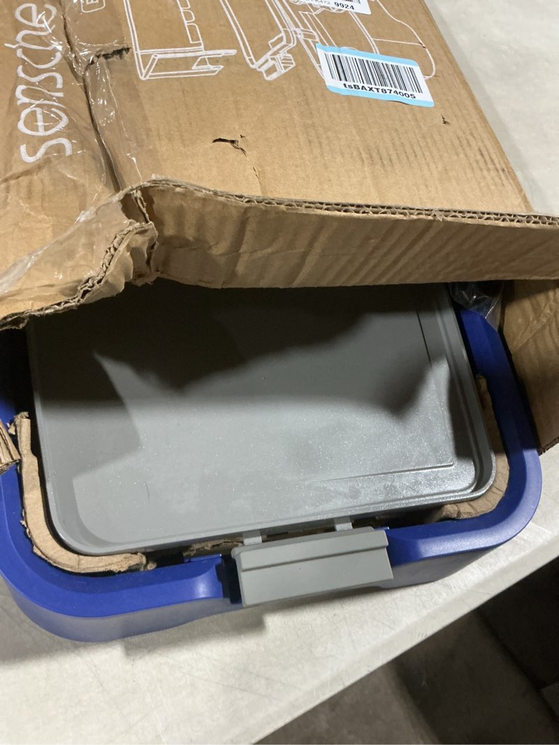 Condition photo showing As Is for cleansnap everyday electric griddle,the ultimate gift for family feasts - 20” nonstick grill with foldable anti-mess shield, rapid 1700w heat&ppg ceramic coating, dishwasher safe, ocean blue 20 x 12" ocean blue