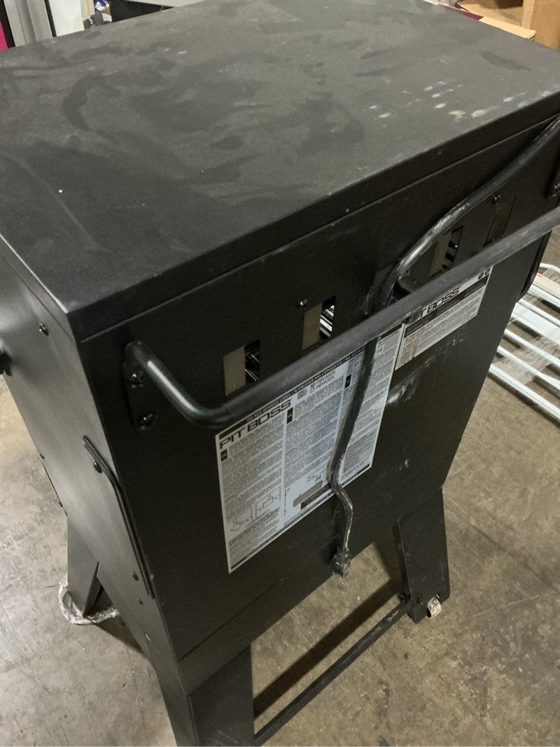 Condition photo showing As Is for pit boss dx series vertical 30in series 880-sq. in black smart electric smoker