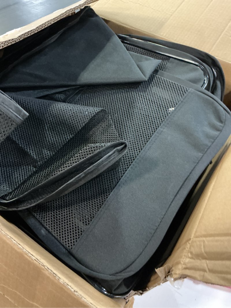 Condition photo showing Good Condition for donoro dog playpen portable pet play pens for small dog/cat/rabbit/chicks, cat playpen indoor/outdoor with carring case, removable zipper top and bottom (black, medium (36"x36"x20"), 8) black 8 medium (36"x36"x20")