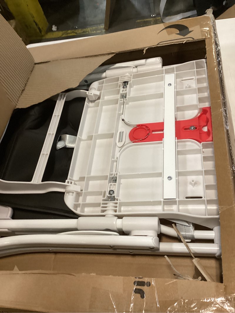 Condition photo showing Good Condition for Primo PopUp Folding High Chair for Baby Age 6 to 36 Months - Black Folding Beach Style High Chair with Removable Dishwasher Safe Tray, 3pt Safety Harness, Leatherette Seat - Space Saving Design