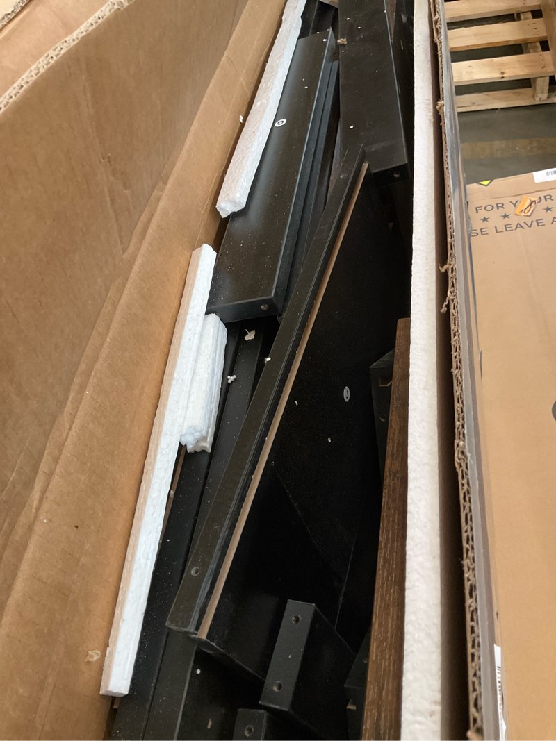 Condition photo showing As Is for vasagle 3-drawer vertical file cabinet, filing cabinet for home office, printer stand, with 3 lockable drawers, adjustable hanging rail, for a4 and letter-size files, rustic brown and black uofc055b01 rustic brown + black 3 drawers