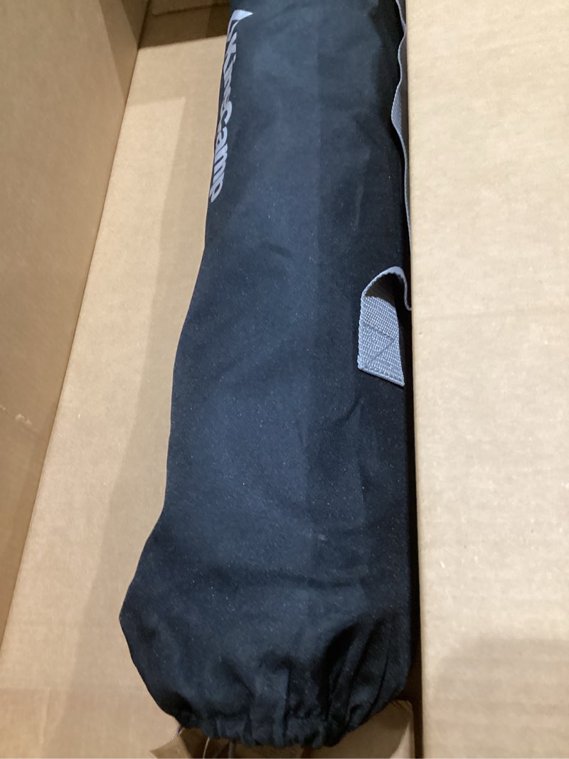 Condition photo showing Good Condition for kingcamp elevated dog bed for medium dogs, outdoor raised cooling pet cot bed with washable breathable mesh & no-slip feet perfect for camping, backyard, indoor use (medium, black) 30.3"l x 30.3"w x 11.8"th